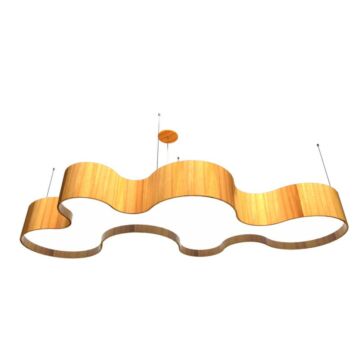 Organic LED Pendant in Teak