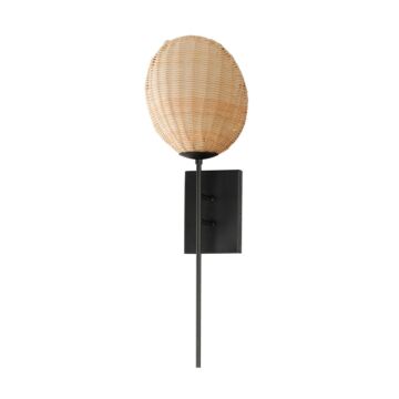 Maldives One Light Wall Sconce in Black by Maxim