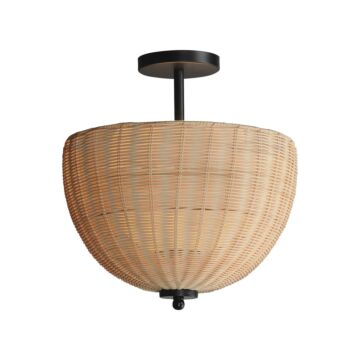 Maldives Two Light Semi Flush Pendant in Black by Maxim