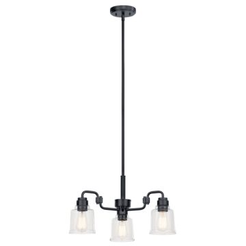 Aivian Three Light Chandelier in Black by Kichler