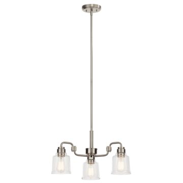 Aivian Three Light Chandelier in Nickel Textured by Kichler