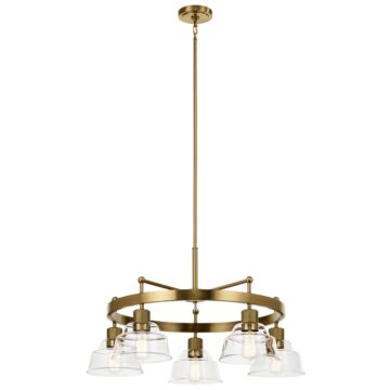 Eastmont Five Light Chandelier in Brushed Brass by Kichler