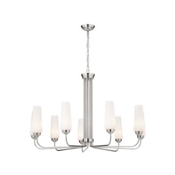 Truby Nine Light Chandelier in Polished Nickel by Kichler