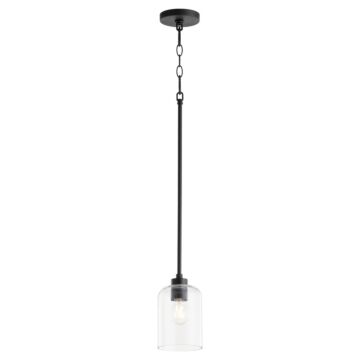 Tribute One Light Pendant in Matte Black by Quorum International