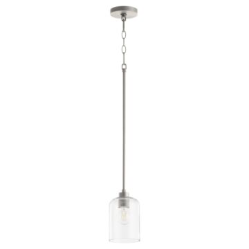 Tribute One Light Pendant in Satin Nickel by Quorum International