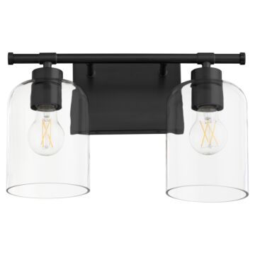 Tribute Two Light Vanity in Matte Black by Quorum International