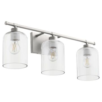 Tribute Three Light Vanity in Satin Nickel by Quorum International