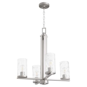 Steinway Four Light Chandelier in Satin Nickel by Quorum International
