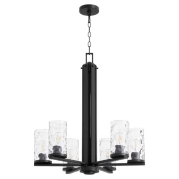 Steinway Six Light Chandelier in Matte Black by Quorum International