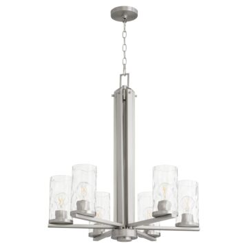 Steinway Six Light Chandelier in Satin Nickel by Quorum International