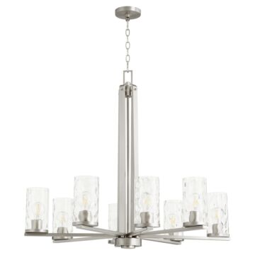 Steinway Eight Light Chandelier in Satin Nickel by Quorum International