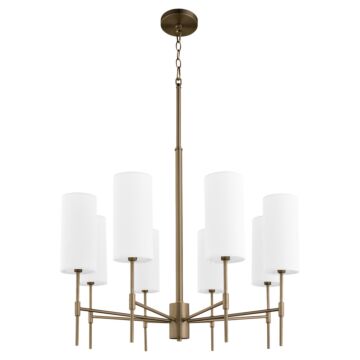Hamilton Eight Light Chandelier in Dark Brass by Quorum International