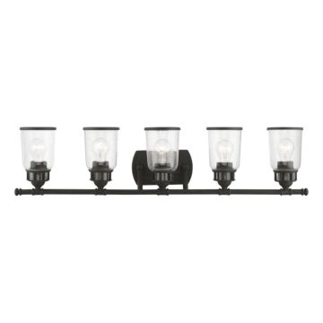 Lawrenceville 5-Light Bathroom Vanity Sconce in Black