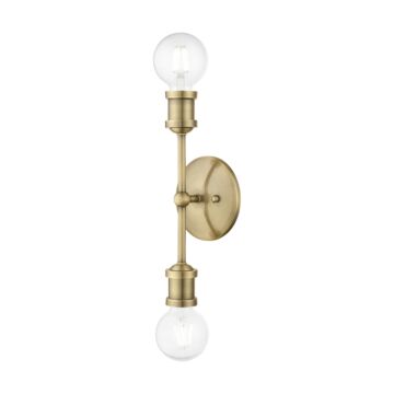 Lansdale 2-Light Bathroom Vanity Sconce in Antique Brass