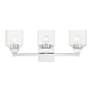 Aragon 3-Light Bathroom Vanity Sconce in Polished Chrome