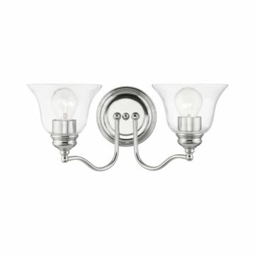 Moreland 2-Light Bathroom Vanity Sconce in Polished Chrome