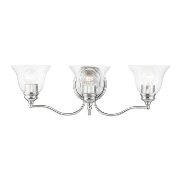 Moreland 3-Light Bathroom Vanity Sconce in Polished Chrome