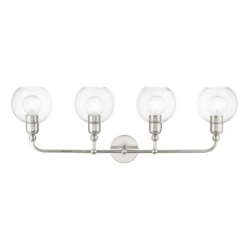 Downtown 4-Light Bathroom Vanity Sconce in Brushed Nickel