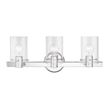 Munich 3-Light Bathroom Vanity Sconce in Polished Chrome