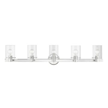 Munich 5-Light Bathroom Vanity Sconce in Polished Chrome