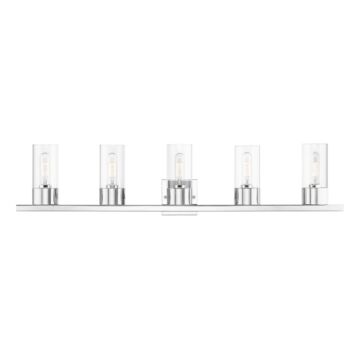 Carson 5-Light Bathroom Vanity Sconce in Polished Chrome
