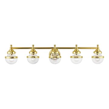 Oldwick 5-Light Bathroom Vanity Sconce in Polished Brass