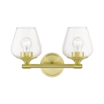 Willow 2-Light Bathroom Vanity Sconce in Satin Brass