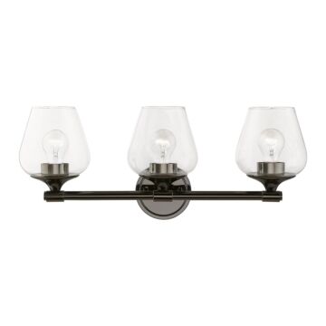 Willow 3-Light Bathroom Vanity Sconce in Black Chrome