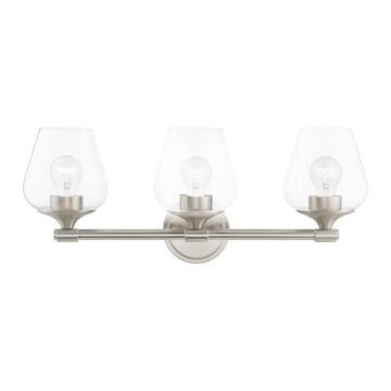 Willow 3-Light Bathroom Vanity Sconce in Brushed Nickel