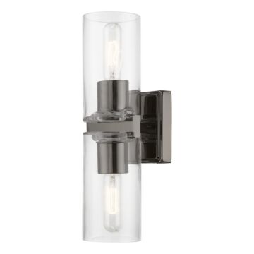 Clarion 2-Light Bathroom Vanity Sconce in Black Chrome