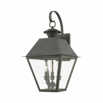 Wentworth 3-Light Outdoor Wall Lantern in Charcoal