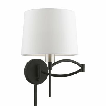 Swing Arm Wall Lamp in Black Brushed Nickel by Livex Lighting