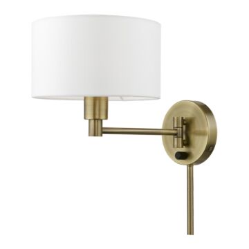 Swing Arm Wall Lamp in Antique Brass by Livex Lighting