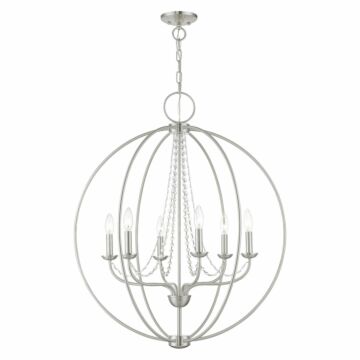 Arabella 6-Light Chandelier in Brushed Nickel
