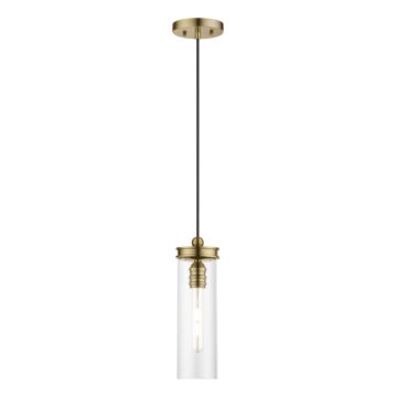 Devoe 1-Light Mini Pendant in Antique Brass