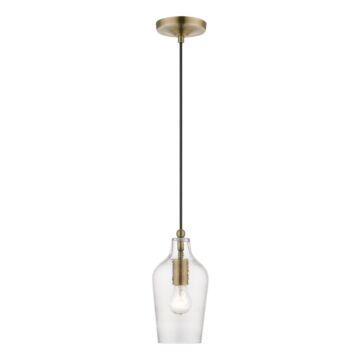 Avery 1-Light Mini Pendant in Antique Brass