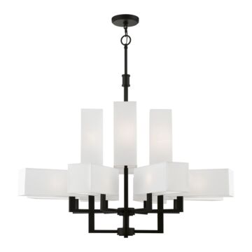 Rubix 12-Light Foyer Chandelier in Black