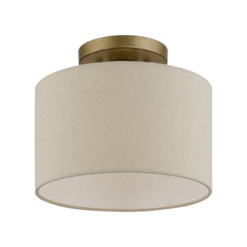 Burnett 1-Light Semi-Flush Mount in Antique Gold Leaf