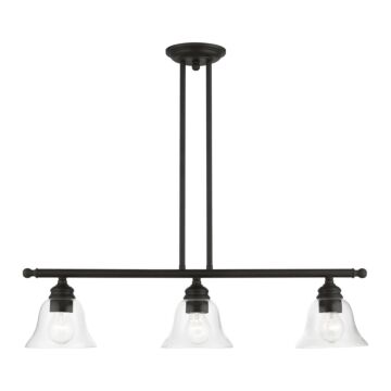 Moreland 3-Light Linear Chandelier in Black