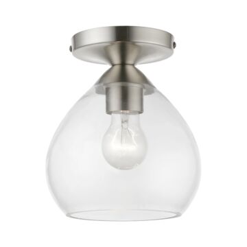 Catania 1-Light Semi-Flush Mount in Brushed Nickel