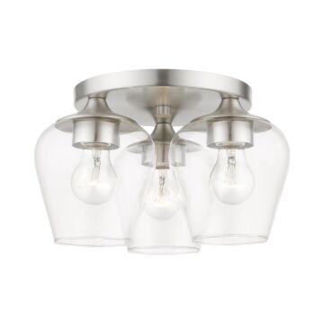 Willow 3-Light Flush Mount in Brushed Nickel