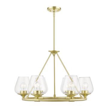 Willow 6-Light Chandelier in Satin Brass