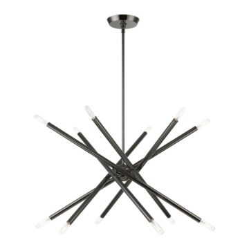 Soho 12-Light Chandelier in Black Chrome