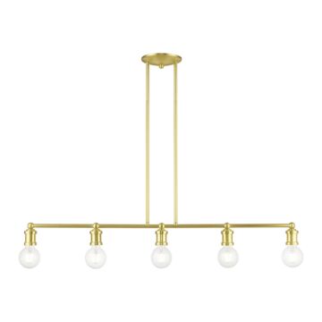 Lansdale 5-Light Linear Chandelier in Satin Brass
