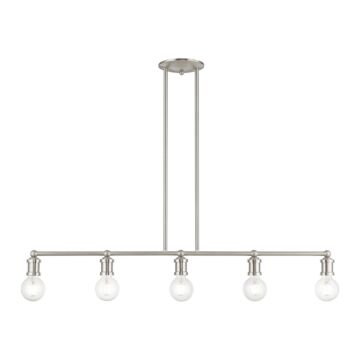 Lansdale 5-Light Linear Chandelier in Brushed Nickel