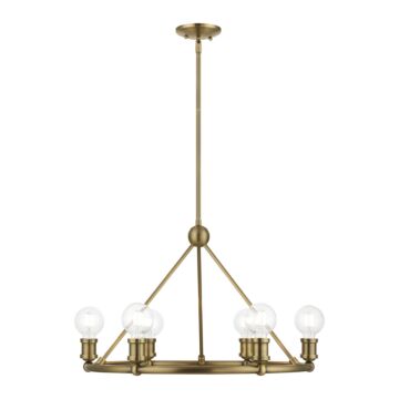 Lansdale 6-Light Chandelier in Antique Brass