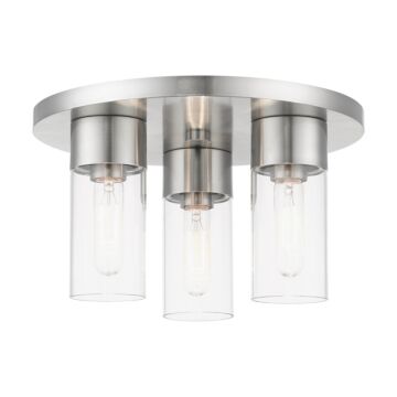 Carson 3-Light Flush Mount in Brushed Nickel