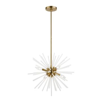 Uptown 6-Light Chandelier in Antique Brass