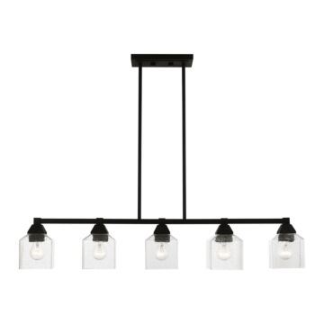 Aragon 5-Light Linear Chandelier in Black