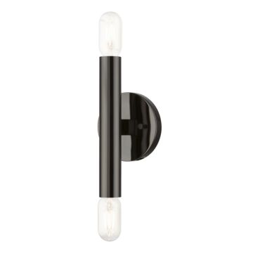 Copenhagen 2-Light Wall Sconce in Black Chrome